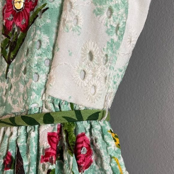 Twin-Set Simona Barbieri Embellished Eyelet Floral Babydoll Dress | SZ M - Picture 10 of 17